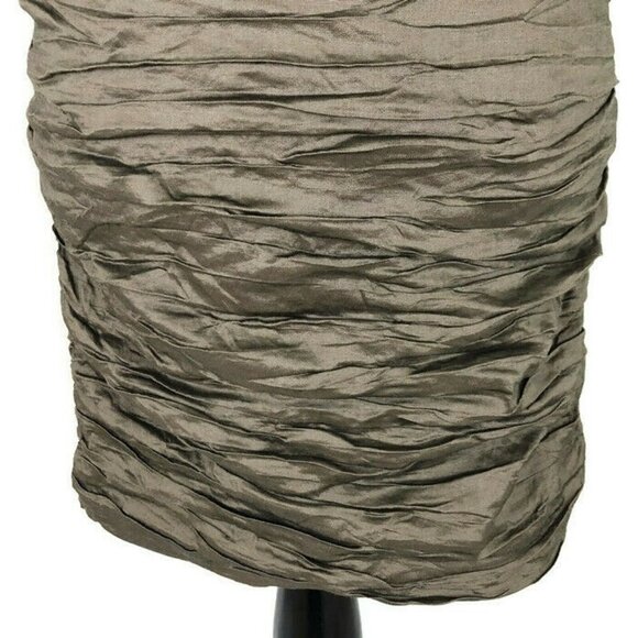 BCBGMaxAzria Women's Size 2 "Simsom" Cocktail Mini Dress Bodycon Tafetta Mocha - Picture 5 of 10